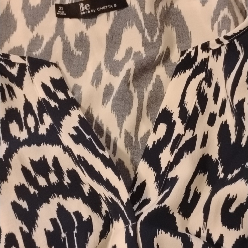 Be by Chetta Sea Breeze V Neck Navy & White Patterned Midi Dress, Size: 2X, NWT - Picture 9 of 13